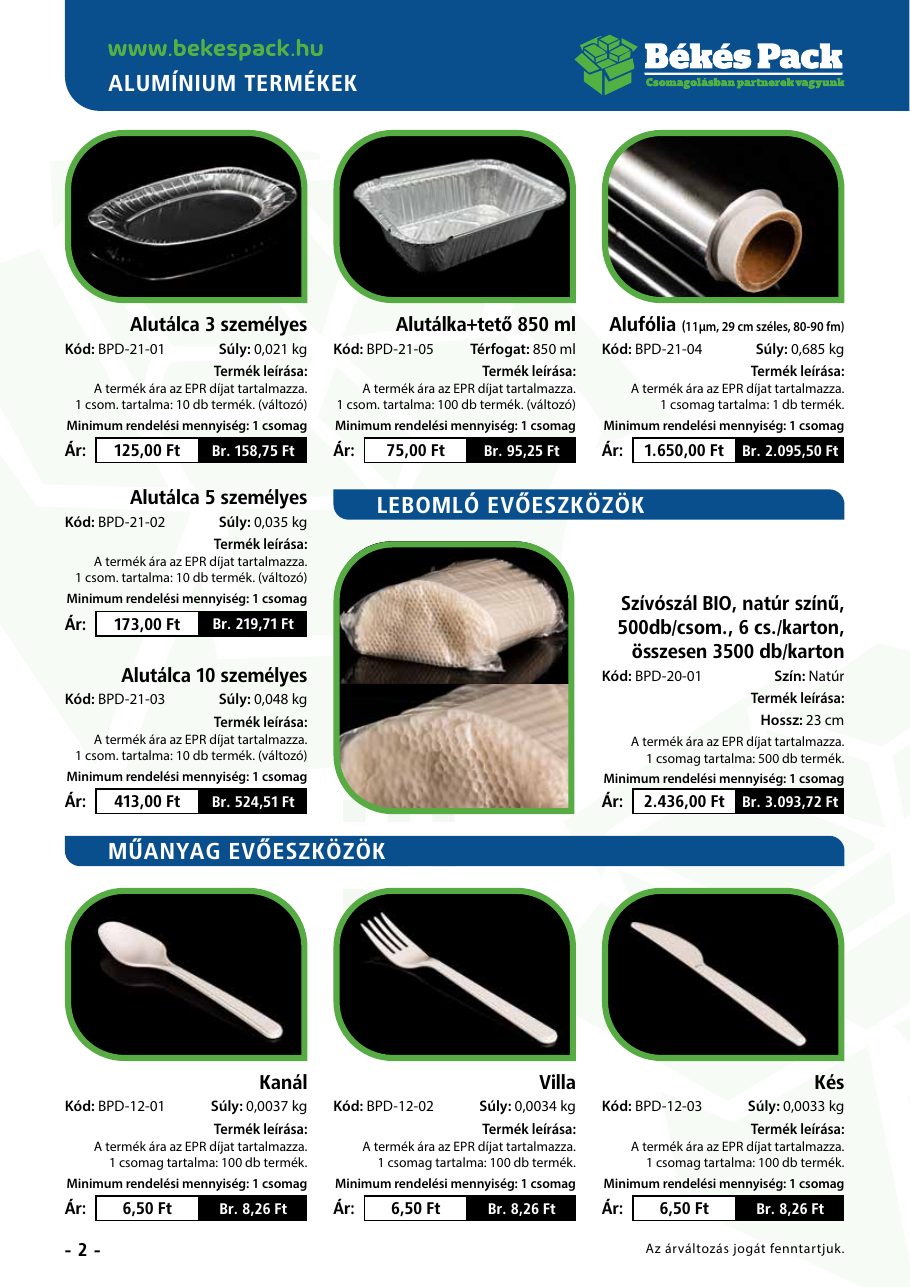 Békés Pack katalógus – 2. oldal