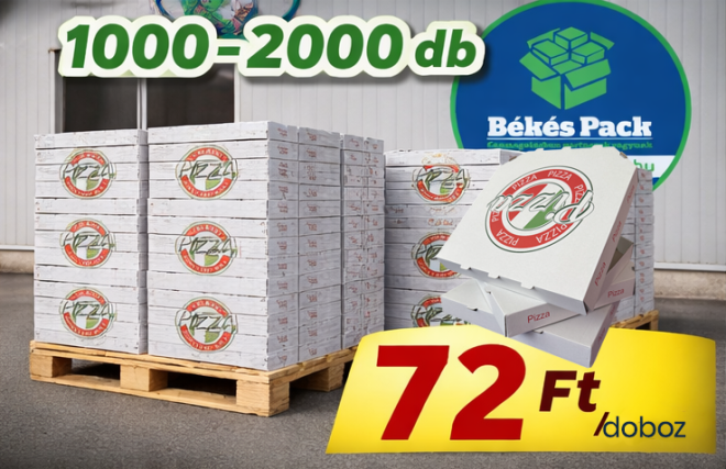 1000-2000 db: Pizza doboz 32x32x4cm