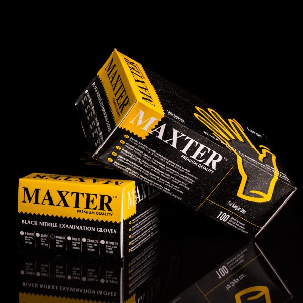 Maxter Nitril fekete kesztyű L 5.5g